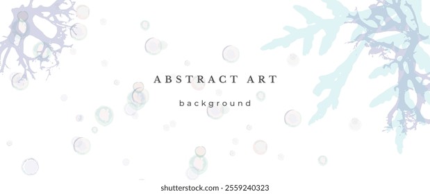 Blue Watercolor Vector Background. Wedding Abstract Design. Winter Minimal Style. Watercolor Texture. Pastel Cold Tones. Art For Invitations Cards Holiday Winter Season. Modern Cover Christmas Party.