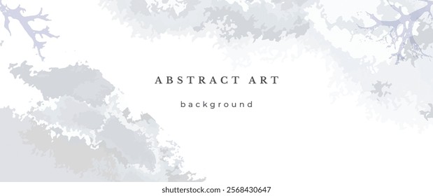 Blue Watercolor Vector Background. Wedding Abstract Design. Winter Minimal Style. Watercolor Texture. Pastel Cold Tones. Art For Invitations Cards Holiday Winter Season. Modern Cover Christmas Party.