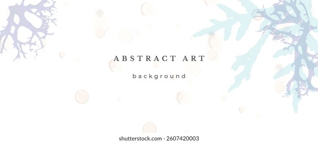 Blue Watercolor Vector Background. Wedding Abstract Design. Winter Minimal Style. Watercolor Texture. Pastel Cold Tones. Art For Invitations Cards Holiday Winter Season. Modern Cover Christmas Party.