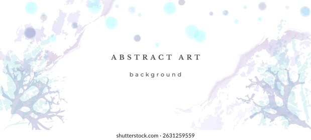 Fondo de Vector de acuarela azul. Boda Diseño Abstractas. Estilo minimalista de invierno. Textura de acuarela. Tonos fríos pastel. Arte Para Tarjetas De Invitaciones Festiva Temporada De Invierno. Fiesta de Navidad de portada moderna.