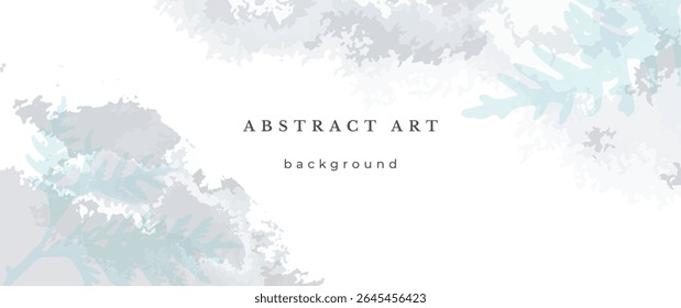 Blue Watercolor Vector Background. Wedding Abstract Design. Winter Minimal Style. Watercolor Texture. Pastel Cold Tones. Art For Invitations Cards Holiday Winter Season. Modern Cover Christmas Party.