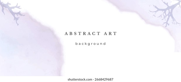 Blue Watercolor Vector Background. Wedding Abstract Design. Winter Minimal Style. Watercolor Texture. Pastel Cold Tones. Art For Invitations Cards Holiday Winter Season. Modern Cover Christmas Party.