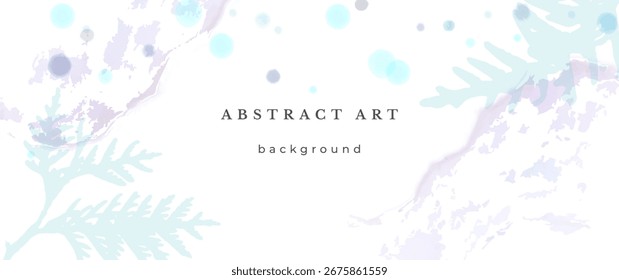 Blue Watercolor Vector Background. Wedding Abstract Design. Winter Minimal Style. Watercolor Texture. Pastel Cold Tones. Art For Invitations Cards Holiday Winter Season. Modern Cover Christmas Party.