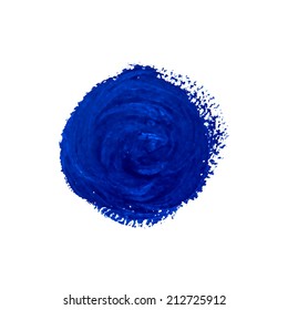 Blue watercolor vector circle 