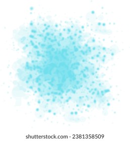 Blue watercolor wash splash vector abstract background 