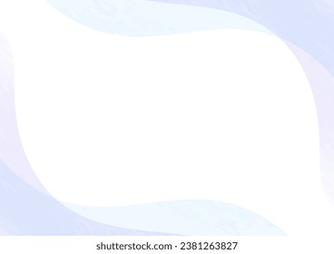 blue watercolor wave frame background