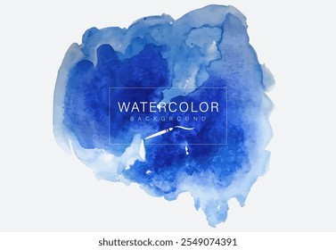 Blue watercolour background in vector.