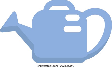 Blue watering can, illustration, vector, on a white background.