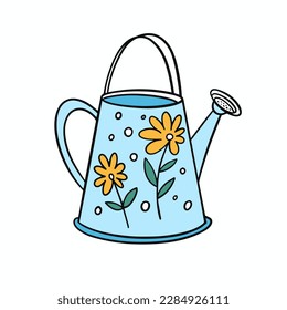 El riego azul puede indicar la ilustración vectorial en el objeto aislado de primavera sobre fondo blanco.