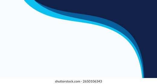 Blue Wave Abstract Background for Corporate Business Banner Template
