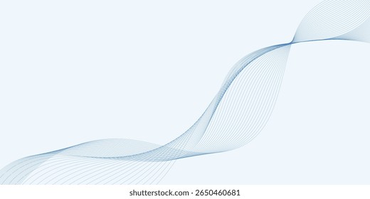 Blue Wave Abstract Background for Corporate Business Banner Template