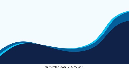 Blue Wave Abstract Background for Corporate Business Banner Template