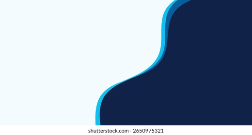 Blue Wave Abstract Background for Corporate Business Banner Template