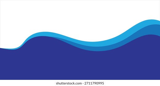 Fondo Abstractas De La Onda Azul Con Las Ondas Curvas Del Océano Y El Espacio Blanco Para El Diseño Moderno