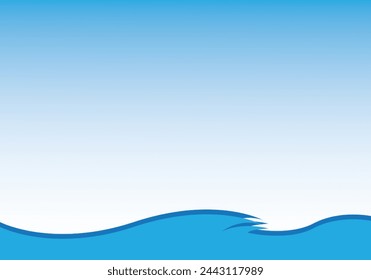 Blue wave abstract background design