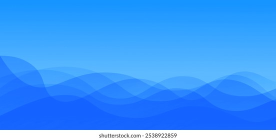 Fondo abstracto de la onda azul que presenta colores degradados. Ideal para proyectos de diseño moderno, carteles, Sitios web y diseños digitales.