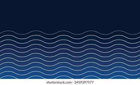 Blue wave abstract background with gradient for backdrop or presentation