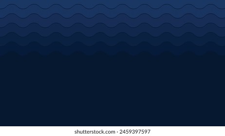 Blue wave abstract background with gradient for backdrop or presentation