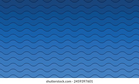 Blue wave abstract background with gradient for backdrop or presentation