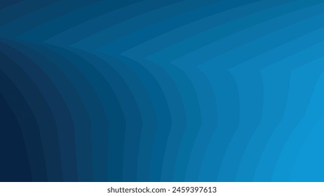 Blue wave abstract background with gradient for backdrop or presentation