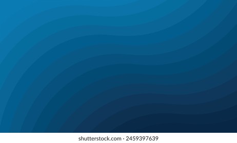 Blue wave abstract background with gradient for backdrop or presentation