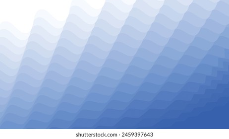 Blue wave abstract background with gradient for backdrop or presentation