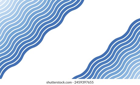 Blue wave abstract background with gradient for backdrop or presentation