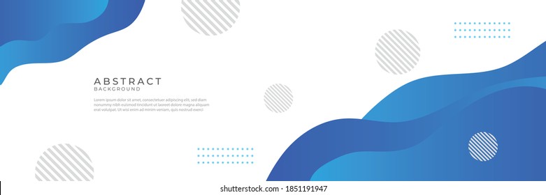 Blue Wave Abstract Background. Liquid Color Background Design. Fluid Gradient Shapes Composition. Futuristic Design For Posters, Banner, Web Header, Presentation Design And Much More