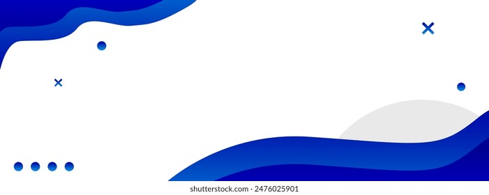 Blauer Wellenabstrakter Hintergrund. Flüssigfarben-Hintergrunddesign. Fluidgradienten-Formen-Zusammensetzung. Futuristisches Design für Poster, Banner, Web-Header, Präsentationsdesign und vieles mehr