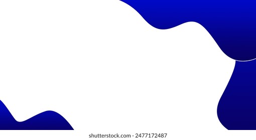 Blauer Wellenabstrakter Hintergrund. Flüssigfarben-Hintergrunddesign. Fluidgradienten-Formen-Zusammensetzung. Futuristisches Design für Poster, Banner, Web-Header, Präsentationsdesign und vieles mehr