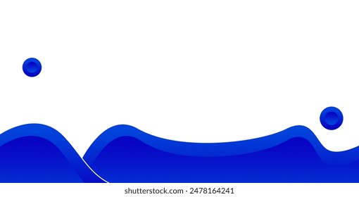 Blue wave abstract background. Liquid color background design. Fluid gradient shapes composition. Futuristic design for posters, banner, web header, presentation design and much more