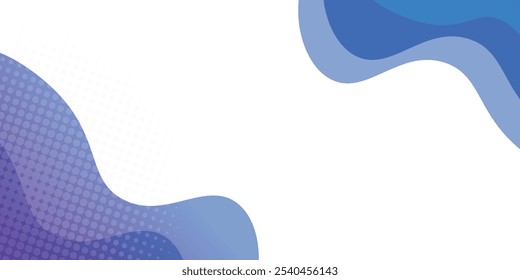 Blue wave abstract background. Liquid color background design. Fluid gradient shapes composition. Futuristic design for posters, banner, web header, presentation design and much more