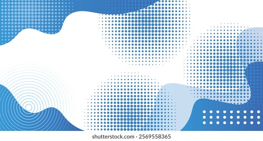 Blue wave abstract background. Liquid color background design. Fluid gradient shapes composition. Futuristic design for posters, banner, web header, presentation design and much more