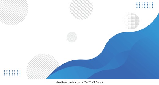 Blue wave abstract background. Liquid color background design. Fluid gradient shapes composition. vector