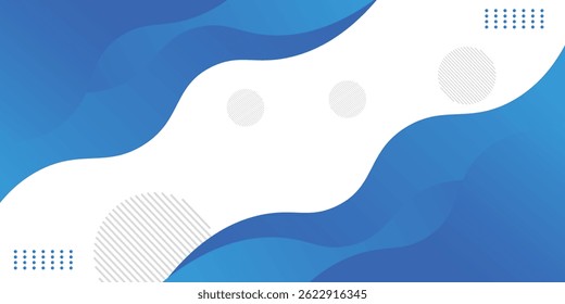Blue wave abstract background. Liquid color background design. Fluid gradient shapes composition. vector