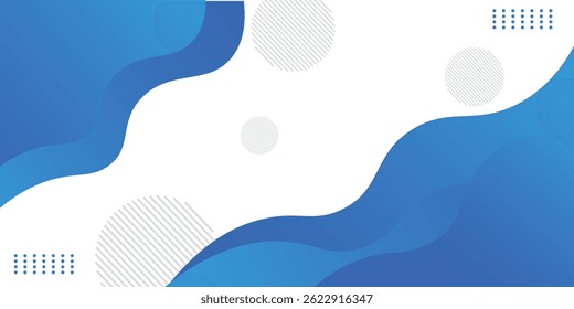 Blue wave abstract background. Liquid color background design. Fluid gradient shapes composition.