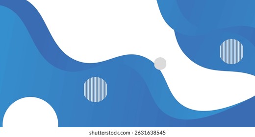 Blue wave abstract background. Liquid color background design. Fluid gradient shapes composition. Futuristic design for posters, banner, web header, presentation design and much more