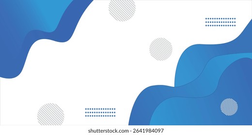 Blue wave abstract background. Liquid color background design. Fluid gradient shapes composition. Futuristic design for posters, banner, web header, presentation design and much more