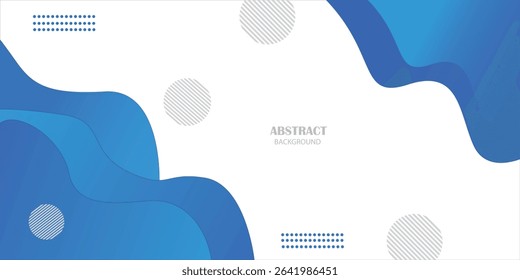 Blue wave abstract background. Liquid color background design. Fluid gradient shapes composition. Futuristic design for posters, banner, web header, presentation design and much more