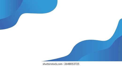 Blue wave abstract background. Liquid color background design. Fluid gradient shapes composition. Futuristic design for posters, banner, web header, presentation design and much more