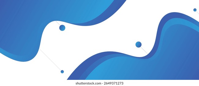 Blue wave abstract background. Liquid color background design. Fluid gradient shapes composition. Futuristic design for posters, banner, web header, presentation design and much more