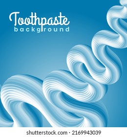 Blue wave abstract background. The medical backdrop of toothpaste for presentation.