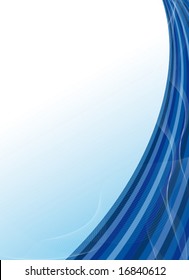 Blue Wave Abstract background Ornaments Blank for your design VECTOR (See Jpeg Also In My Portfolio)