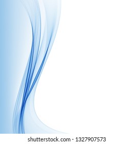 
Blue wave. Abstract background of a blue stream of smoky abstract wave.