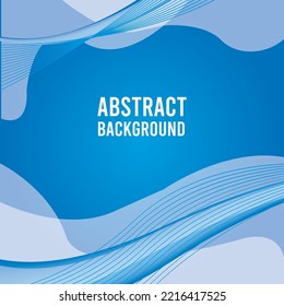 blue wave abstract background vector design