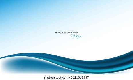 Blue wave abstract background vector design. Blue line  and gradation background.