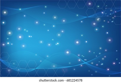 Blue wave abstract background. Vector Illustration