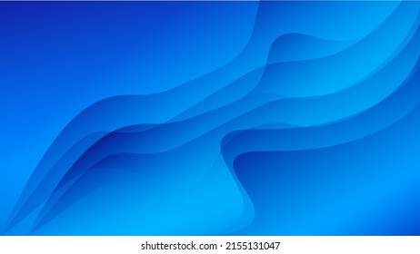 Blue wave abstract background, web background, blue texture, banner design, creative cover design, backdrop, minimal background, vector illustration