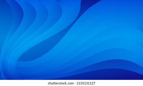 Blue wave abstract background, web background, blue texture, banner design, creative cover design, backdrop, minimal background, vector illustration