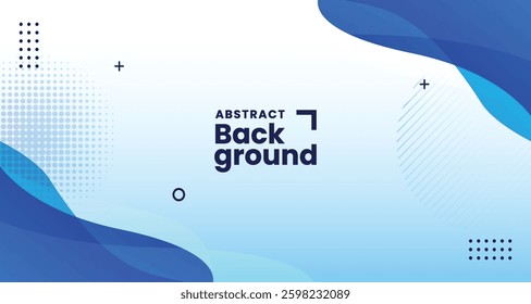 Blue wave abstract background, web background, blue texture, banner design, creative cover design, backdrop, minimal background, vector illustration
